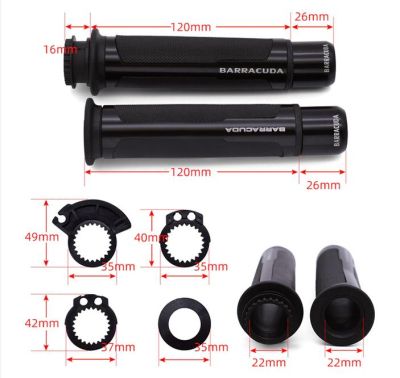 Дръжки за мотоциклет с CRASH тапи-червени