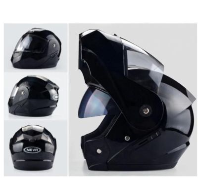 Мото каска- отваряема и с вградени слънчеви очила
