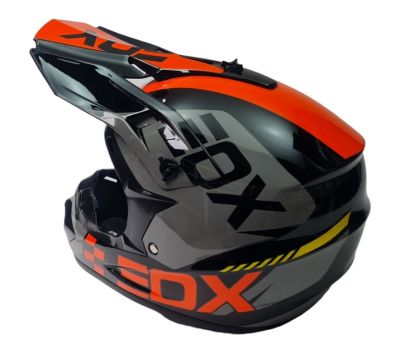 Кросова каска черно с оранжево