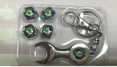 Ключодържател+капачки винтили SKODA