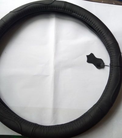 Калъф за волан естествена кожа  - L