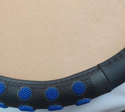 Калъф за волан черно със синьо