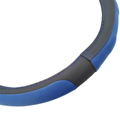 Калъф за волан 38см черно/синьо