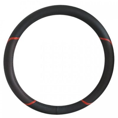 Калъф за волан 38см с черно/червено