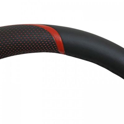 Калъф за волан 38см с черно/червено