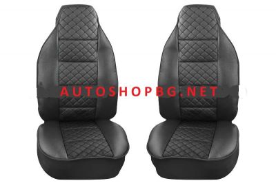 Калъфи за седалки/ МАСАЖОР  ЧЕРНИ С ЧЕРЕН ШЕВ