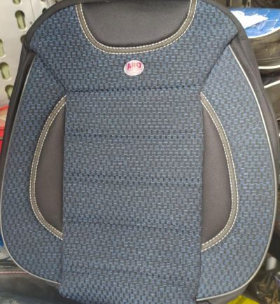 Комплект калъфи за седалки бус 2+1 черни със синьо