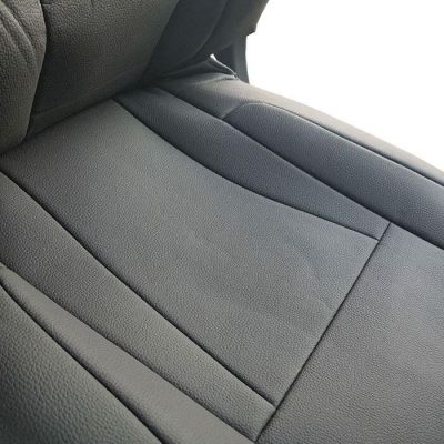 КОЖЕНА ТАПИЦЕРИЯ лукс черна / черна с червено