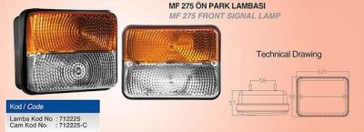 Предна светлина за MF240-285 с крушка и кабел