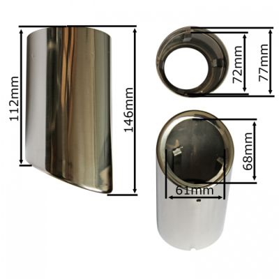 Накрайник ауспух за AUDI A1 / A3 / A4 (B8) / Q3