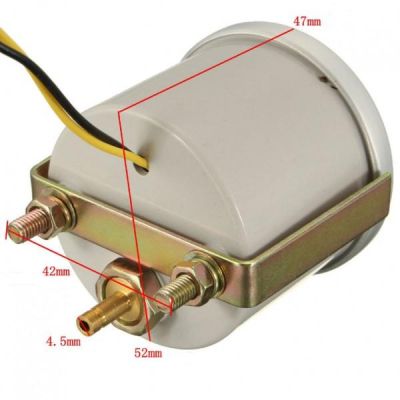 Измервателен уред за турбо- Boost Meter-черен