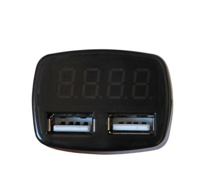 Електрически волтметър 12/24V с 2 USB  порта