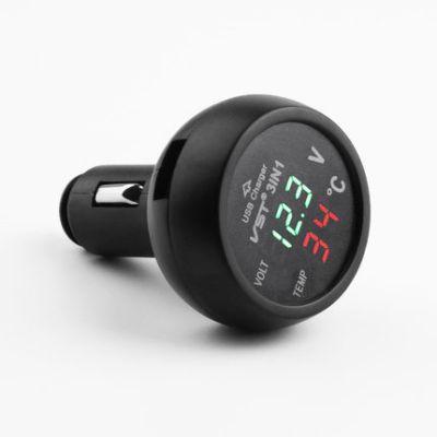 Волтметър,заряднo за кола,термометър за кола
