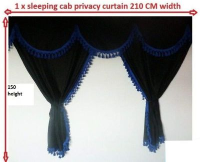 Перде за тов.автомобил предно цяло черно с червено