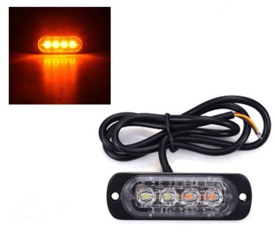 ГАБАРИТ (12-24V) 4 LED С БЯГАЩА СВЕТЛИНА бели и оранжеви