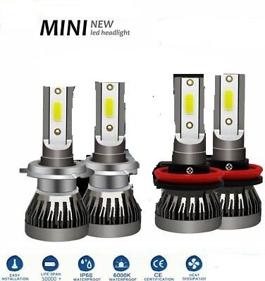 Комплект Умалени Мини Лед Led Диодни Крушки H1 12V