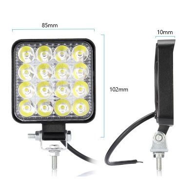 48W Мини ЛЕД LED Диоден Фар Прожектор Дневни Светлини Диодна Лампа 12V 24V