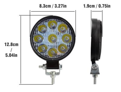 27W Кръгъл Led Диоден Фар Прожектор Дневни Светлини 12V 24V Слим Slim