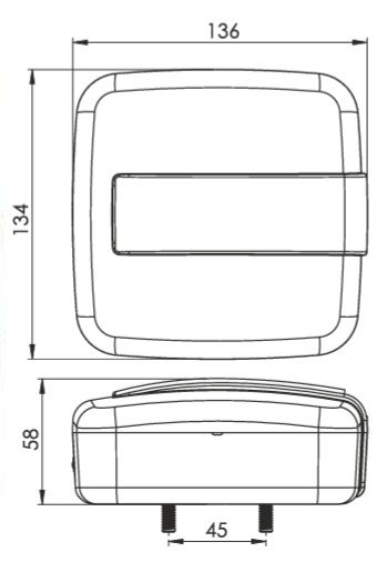 LED стоп с динамичен мигач и неон 12V