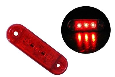 12V-24V - 3 LED страничен маркер токос габарит - за бус платформа камион ремарке автобус
