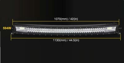 106 CM 540W Мощен 7D ИЗВИТ Led Bar Лед Диоден Бар Фар Прожектор 12V 24V