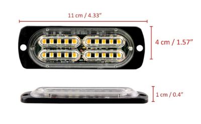 20 LED Аварийна Лампа За Пътна Помощ , Жълта Блиц Мигаща Светлина 12V 24V