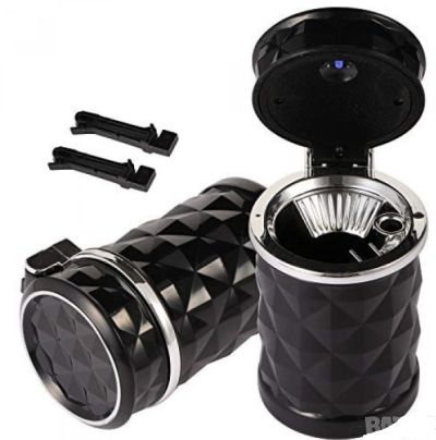 Пепелник за кола, синя светлина, 11см