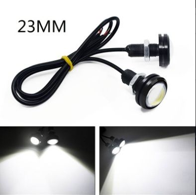 Комплект дневни DRL LED Eagle Eye бели светлини 12V,23mm, 2бр