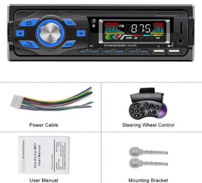 Авто радио MP3 Player BT FM Aux-in Receiver SD USB MP3 MMC WMA ISO Port