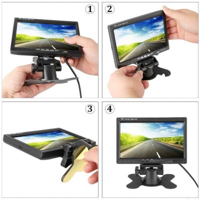 Безжичен комплект за паркиране с две камери, 7'' монитор и дистанционно