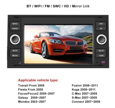 Мултимедия за FORD MONDEO FOCUS C-MAX БЕЗ DVD МЕХАНИКА - 7'' 