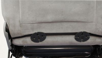 Кожена тапицерия универсална / Черно с червен шев