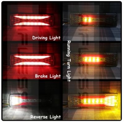 LED стопове с динамичен мигач и неон 12/24v