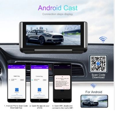  Универсална мултимедия с видеорегистратор ANDROID Wireless Carplay; Android Auto DVR BT FM 