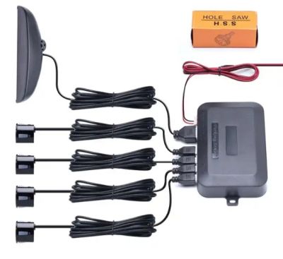 Парктроник, с четири черни сензора, LED дисплей, черен