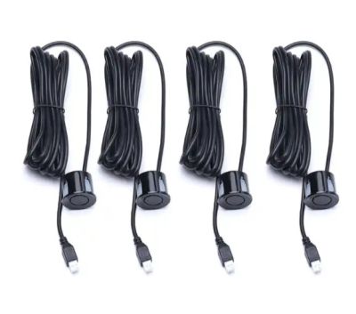 Парктроник, с четири черни сензора, LED дисплей, черен