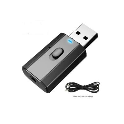 Wireless USB Transmitter and Receiver - безжичен аудио приемник и предавател с 3.5 мм аудио жак (черен)