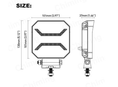 LED диодна лампа халоген бяла светлина + бял габарит 12V/24V