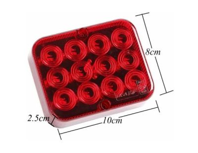 LED светодиодена спомагателна задна светлина за мъгла стоп червен подходящ за всякакви бусове каравани ремаркета и полуремаркета на 12V, E11