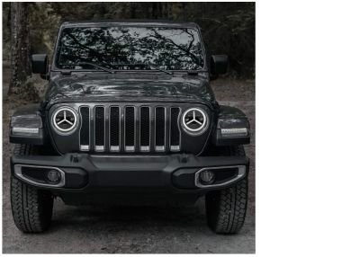 Комплект от 2бр. универсален 7" инча 18см ЛЕД LED фар лампа халоген 12V-24V къси/дълги с DRL дневни светлини мигач бяло-жълто 7000lm