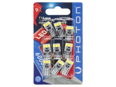 КРУШКИ T10 W5W CANBUS 10 SMD LED (9 бр блистер)