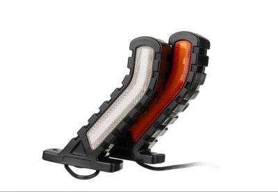 Комплект от 2 броя Рогчета с Динамичен "Бягащ" Мигач Неон Ефект Странични Маркери Габаритни Светлини 12 - 24V за Камион Ремарке Платформа Каравана и др.