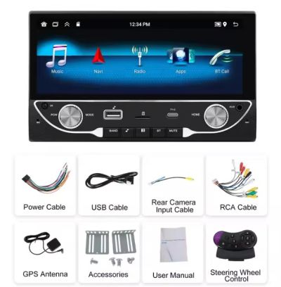 АВТОРАДИО Android Double DIN 6.86" ​​2+64G Car Stereo Wireless Carplay &amp; Android Auto Radio GPS WIFI BT DSP RDS AUX Type-C USB