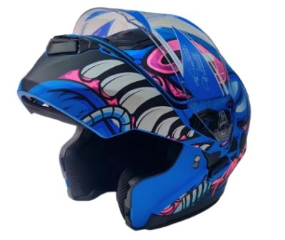 Каска синя с розово