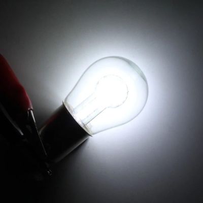 Диодни крушки 2бр BA15s LED бяла светлина
