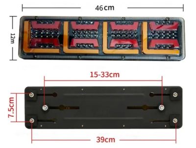 Стопове LED с бягащ мигач 24V к-т -46см