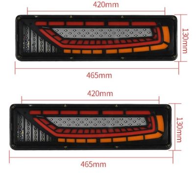 Стопове LED с бягащ мигач 24V к-т -46см