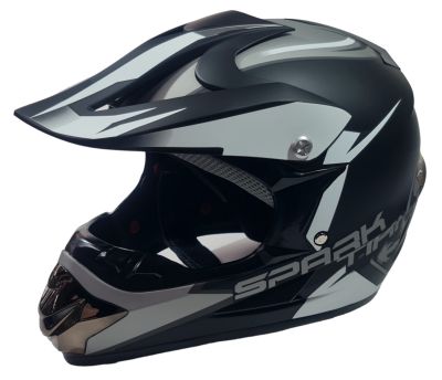 КАСКА N298 -Крос- черно+бяло -XL