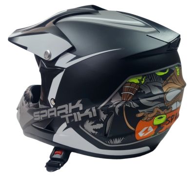 КАСКА N298 -Крос- черно+бяло -XL