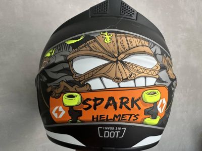 КАСКА N298 -Крос- черно+бяло -XL